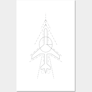 Aircraft Minimalistic Geometry Design Posters and Art